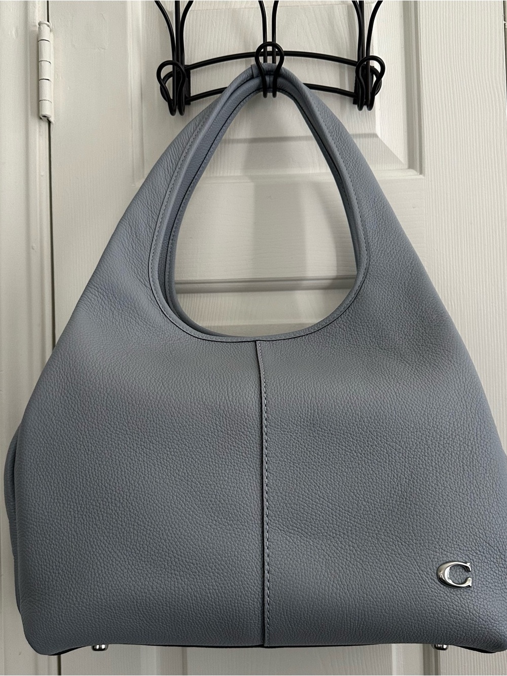 Coach Smooth Leather Shoulder Bag in Soft Blue